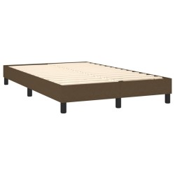 Sommier à lattes de lit matelas et LED marron foncé 120x190 cm 