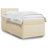 Sommier à lattes de lit avec matelas Crème 100x200 cm Tissu 