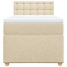 Sommier à lattes de lit avec matelas Crème 100x200 cm Tissu 