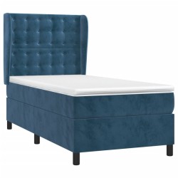 Sommier à lattes de lit avec matelas Bleu foncé 90x200 cm 