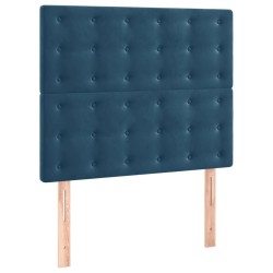 Sommier à lattes de lit avec matelas Bleu foncé 90x200 cm 