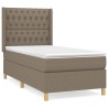 Sommier à lattes de lit avec matelas Taupe 90x190 cm Tissu 
