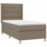 Sommier à lattes de lit avec matelas Taupe 90x190 cm Tissu 