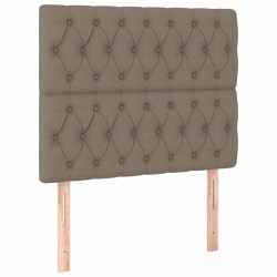 Sommier à lattes de lit avec matelas Taupe 90x190 cm Tissu 