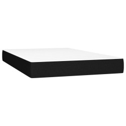 Sommier à lattes de lit avec matelas Noir 120x200 cm Tissu 
