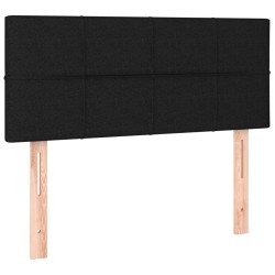 Sommier à lattes de lit avec matelas Noir 120x200 cm Tissu 