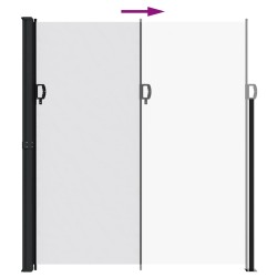 Auvent latéral rétractable blanc 220x500 cm 