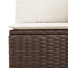 Salon de jardin avec coussins 7 pcs marron résine tressée 