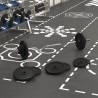 Barre d'haltères avec plaques 90 kg fonte et acier chromé 