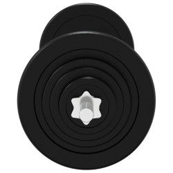 Barre d'haltères avec plaques 90 kg fonte et acier chromé 