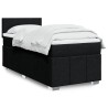 Sommier à lattes de lit avec matelas Noir 100x200 cm Tissu 
