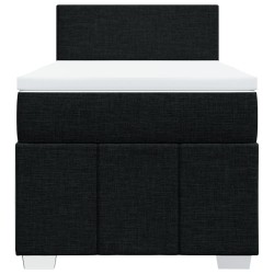 Sommier à lattes de lit avec matelas Noir 100x200 cm Tissu 