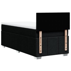 Sommier à lattes de lit avec matelas Noir 100x200 cm Tissu 