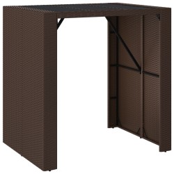 Ensemble de bar de jardin avec coussins 5 pcs marron poly rotin 