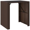 Ensemble de bar de jardin avec coussins 5 pcs marron poly rotin 