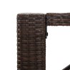 Ensemble de bar de jardin avec coussins 5 pcs marron poly rotin 