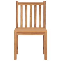 Chaises de jardin lot de 4 avec coussins Bois de teck massif 