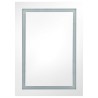 Armoire de salle de bain à miroir LED Blanc brillant 50x13x70cm 
