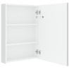 Armoire de salle de bain à miroir LED Blanc brillant 50x13x70cm 