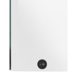 Armoire de salle de bain à miroir LED Blanc brillant 50x13x70cm 