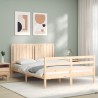 Cadre de lit sans matelas 140x190 cm bois massif 