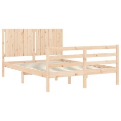 Cadre de lit sans matelas 140x190 cm bois massif 