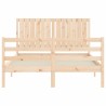 Cadre de lit sans matelas 140x190 cm bois massif 