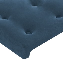 Tête de lit à LED Bleu foncé 160x5x118/128 cm Velours 