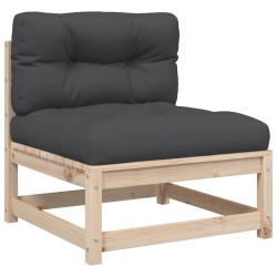 Salon de jardin 5 pcs avec coussins bois de pin massif 