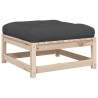 Salon de jardin 5 pcs avec coussins bois de pin massif 