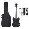 Guitare électrique pour débutants avec sac noir 4/4 39" 