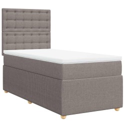 Sommier à lattes de lit avec matelas Taupe 80x200 cm Tissu 