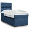 Sommier à lattes de lit avec matelas Bleu 80x200 cm Tissu 