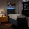 Sommier à lattes de lit avec matelas Bleu 80x200 cm Tissu 