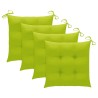 Chaises de jardin lot de 4 avec coussins Bois de teck massif 