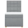 Sommier à lattes de lit avec matelas Gris clair 90x200 cm Tissu 