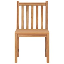 Chaises de jardin lot de 4 avec coussins Bois de teck massif 