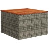 Salon de jardin 6 pcs avec coussins gris résine tressée 