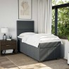 Sommier à lattes de lit avec matelas Gris foncé 80x200 cm Tissu 