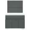Sommier à lattes de lit avec matelas Gris foncé 80x200 cm Tissu 