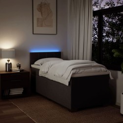 Sommier à lattes de lit avec matelas Marron foncé 80x200 cm 