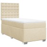 Sommier à lattes de lit avec matelas Crème 90x200 cm Tissu 