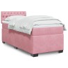 Sommier à lattes de lit avec matelas Rose 100x200 cm Velours 
