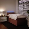 Sommier à lattes de lit avec matelas Rose 100x200 cm Velours 