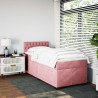 Sommier à lattes de lit avec matelas Rose 100x200 cm Velours 