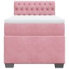 Sommier à lattes de lit avec matelas Rose 100x200 cm Velours 