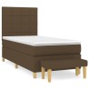 Sommier à lattes de lit avec matelas Marron foncé 100x200 cm 