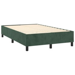 Sommier à lattes de lit avec matelas vert foncé 120x190 cm 