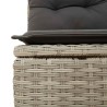 Salon de jardin 6 pcs avec coussins gris clair résine tressée 