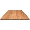Dessus de table marron clair bois chêne massif rectangulaire 